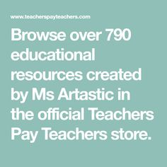 the words browse over 500 educational resources created by teach prek in the official teachers pay