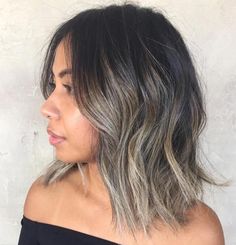 Highlights For Black Hair To Elevate Your Look Mushroom Highlights, Straight Thick Hair, Medium Shaggy Hairstyles, Long Sleek Hair, Hairstyles For Thick Hair, Medium Shag Haircuts, Flattering Hairstyles, Ash Blonde Balayage