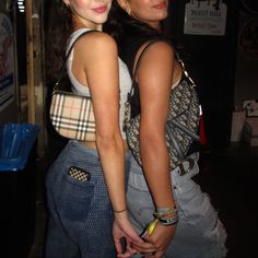 Burberry bag, Door saddle bag, digital camera, digitals, digital camera inspo, Y2K, fall outfits, night out, designer, designer bags, Canon camera, skims top, group fictures, frinends pictures