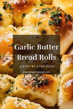 Indulge in these melt-in-your-mouth garlic butter bread rolls! Simple to make and bursting with flavor, these rolls will steal the show at any dinner table. #homemade #breadlovers #garlicbutter #bakingfromscratch Common Grill Rolls, Thanksgiving Garlic Rolls, Quick Garlic Rolls, Garlic Knot Dinner Rolls, Honey Butter Dinner Rolls, Dinner Roll Recipe Homemade, Homemade Bread Rolls Easy, Homemade Butter Rolls