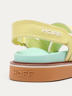 The ROAD sandal is the ideal travel partner for all summer escapes. The straps are made of leather, and they are softly cushioned for a snug fit. The contrast Hoff logo plaque accent on the heel strap provides a stylish touch, and the hook-and-loop fastening makes quick and simple adjustments possible. You feel comfortable thanks to the bio sole and multicolored rubber outsole, which enables you to comfortably navigate almost any terrain. The ROAD sandal is the ideal travel partner for the summe Pocket Full Of Sunshine, Travel Partner, Summer Escape, Stiletto Shoes, New Sneakers, Crazy Shoes, Wallet Accessories, Womens Casual Outfits, Velcro Straps