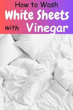 Washing sheets with bleach/ How do hotels keep sheets white/ how to wash sheets with vinegar/ Hydrogen Peroxide Laundry Whitener, How To Whiten Laundry, Washing Whites With Vinegar, Deep Clean Sheets In Washer, How To Bleach White Clothes, Whiten Laundry Without Bleach, White Laundry Tips, Washing Whites