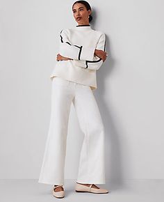 Our patch pocket corduroy flare pant is a modern must-have with a perfect drape and high waist that endlessly flatters. Front zip with button closure. Belt loops. Front and back patch pockets.,Leg Shape:Leg Shape: Flare - a flattering high rise and lean fit that flares at the knee,Rise:High rise: sits 1/2" to 1" below natural waist,Imported:Imported,Fit:Relaxed & easy,Fabrication:98% Cotton, 2% Spandex,Garment Care:Machine Washable The Patch Pocket Corduroy Flare Pant by Ann Taylor Size regular Flare Pant, Blazer And Skirt, Sleepwear & Loungewear, Petite Fashion, Winter White, Trending Now, Flare Pants, Effortless Style, Leg Pants