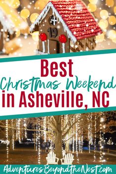 the best christmas weekend in nashville, tn with text overlay that reads best christmas weekend in nashville, north carolina