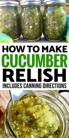 how to make cucumber relish includes canning directions