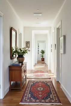 the hallway is clean and ready for guests to use it as a home decor piece