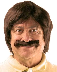 PRICES MAY VARY. Title: 70s Mens Brown Costume Wig and Stick On Mustache Set Famous Singer Cop Detective 60's Hippie Costume Wig. Product Type: Departments > Costumes & Accessories > Men > Wigs Sonny And Cher Costume, Rocker Costume, Cher Costume, Men Wigs, Sonny Bono, Sonny And Cher, Ron Burgundy, 60s Hippie, Men's Wigs