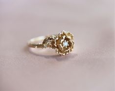 Elegant Flower Shaped Ring With Rose Cut Diamonds, Elegant Flower Ring With Rose Cut Diamonds, Elegant Yellow Gold Ring With Rose Design, Elegant 14k Gold Rose Design Ring, Yellow Gold Flower Ring With Rose Design For Wedding, Elegant 14k Gold Flower Ring With Rose Cut Diamonds, Delicate Yellow Gold Flower Ring With Rose Cut Diamonds, Delicate 14k Gold Flower Ring With Rose Cut Diamonds, Elegant 14k Gold Flower Ring With Rose Design