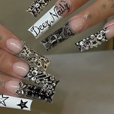 @toptierprincess Nail Tech Graduation, Graduation Nails, Cute Acrylic Nail Designs, Crazy Nails, Doll Parts, Long Acrylic Nails, Chrome Hearts, Cute Acrylic Nails, Acrylic Nail Designs