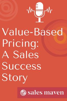 a red background with the words value - based pricing a sales success story on it