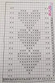 a cross stitch chart with numbers and letters on it