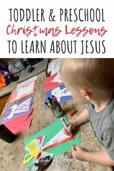 toddler and preschool christmas lessons to learn about jesus with the help of an art teacher