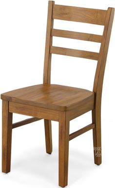 a wooden chair on a white background