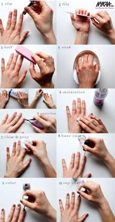 Master the perfect at-home mani-pedi | 4 How To Do Manicure, Manicure Steps, Diy Pedicure, Unghie Nail Art, Nagel Tips, Nail Care Routine, Nail Care Tips, Manicure At Home, Manicure Y Pedicure