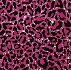 pink and black leopard print fabric with lots of glitter on the animal print, it is very