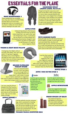 an info sheet describing what to pack for the plane and how it's made