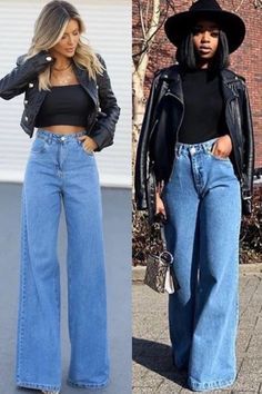 Extra Wide Jeans Outfit, How To Style Palazzo Jeans, Spring Outfits Wide Leg Jeans, Wid Leg Jeans, Wide Leg Jeans Outfit Chic, High Waisted Wide Leg Jeans Outfit Curvy, Wide Leg Jeans Styling Ideas, Wide Leg Jeans Outfit 2023, Shawn Mendes Concert Outfit Ideas