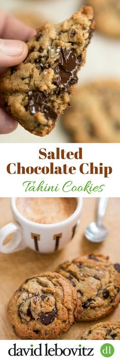 salted chocolate chip cookies are the perfect treat to eat