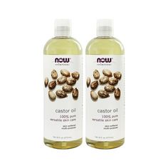 Condition: In need of an all-natural emollient. Solution: 100% Pure Castor Oil is expeller-pressed from the seed of Ricinus communisand is virtually odorless and tasteless. While it's applicable in many other areas of wellness, Castor Oil is considered by many to be one of the finest natural skin emollients available today. Also known as Palma Christi (the "Palm of Christ"), castor oil celebrates a history of use that dates back to biblical times. Since then, it has been used therapeutically to Pure Castor Oil, Castor Oil Benefits, Hair Challenge, Beauty Formulas, Organic Castor Oil, Scar Tissue, Now Foods, Tea Tree Oil, Castor Oil