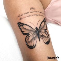 a woman's arm with a butterfly tattoo on it and the words, you are always