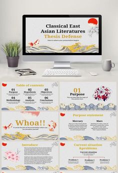 Classical East Asian Literatures Thesis Defense White#pikbest#PowerPoint Purpose Statement, Japanese Literature, Asian Studies, East Asian