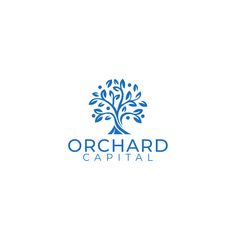 the orchard capital logo is shown in blue and white, with an image of a tree on