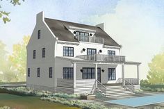 this is an artist's rendering of a two story house