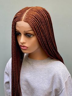 This is a Ready to ship 2 by 6 Lace front braided wig unit. Without baby hair. It comes with an adjustable band and combs to secure it comfortably on the head.  This unit is produced and shipped from our production Store in Abuja, Nigeria. Ghana Weaving Braided Wigs, Braided Wigs For Black Women Lace, Lace Braided Wigs, Glueless Braided Wigs For Black Women, Braded Wig, Front Braids, Ghana Braids, Box Braid Wig, Braids Wig