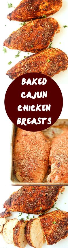 Baked Cajun Chicken Breasts Recipe - The juiciest baked chicken breasts ever! If you love cajun chicken pasta, you are going to LOVE these chicken breasts! Everyone loves chicken recipes, we do! Cajun Chicken Breast, Baked Cajun Chicken, Chicken Breast Oven, Chicken Breasts Recipe, Baked Chicken Breasts, Juicy Baked Chicken, Cajun Chicken, Baked Chicken Breast, Master Chef