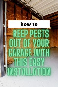 How to Weather Proof a Garage Garage Weather Stripping, Garage Door Weather Stripping, Barn Organization, Automatic Garage Door, Installing Insulation, Door Weather Stripping, Clean Garage, Garage Door Springs, Garage Repair