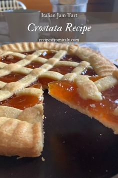 a close up of a pie on a table