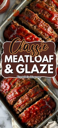 the meatloaf and glaze recipe is ready to be eaten