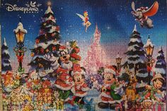 a christmas puzzle with mickey mouse and other characters