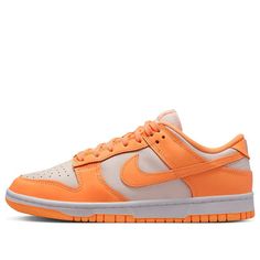 Hoco Shoes, Orange Nike Shoes, Dunks Outfit, Nike Fashion Shoes, Peach Cream, Nike Models, Orange Shoes, Peaches Cream, Cute Nikes