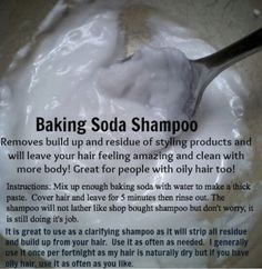 Baking Soda Shampoo, Clarifying Shampoo, Hair Remedies, Oily Hair, Homemade Beauty Products, Natural Products, Hair Care Tips, Grow Hair, Hair Health