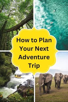 there are many different pictures with the words how to plan your next adventure trip?