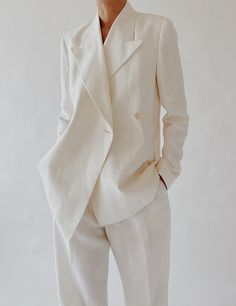 Kimono Suit, White Linen Suit Women, Oversized Suit Women, White Suits For Women, Linen Clothes For Women Classy, Summer Suit Women, White Linen Suit