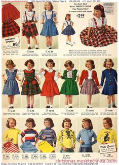 1950s Girls Fashion, Maryellen Larkin, Clothing Ads, 1950s Girls, 80s Fashion Outfits, 70s Clothes, Vintage Girls Clothes, Sophisticated Lady, Vintage Kids Clothes