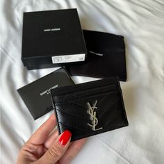 Ysl Cassandre Matelass Card Case Black. Great Condition. Used Very Gently. Ysl Card Holder, Saint Laurent Accessories, Key Card Holder, Card Holders, Card Case, Yves Saint Laurent, Saint Laurent, Card Holder, Women Accessories