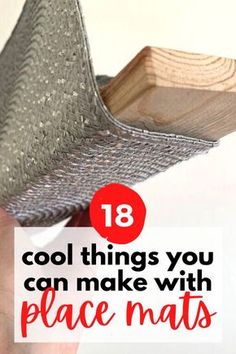 a hat with the words 18 cool things you can make with place mats