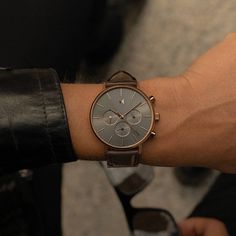 Mens Watches Minimalist, Engagement Watch, Personalized Watches, Brown Watches, Watch Engraving, Minimalist Watch, Rose Gold Case, Watch For Men, Casual Watches