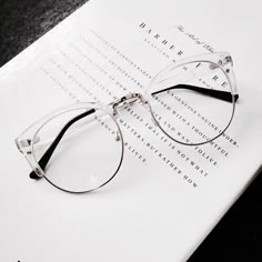 x Clear Glasses Frames, Fashion Eye Glasses, Cute Glasses, نظارات شمسية, Clear Glasses, Clear Frames, New Glasses, Sunglasses & Glasses, Only Fashion