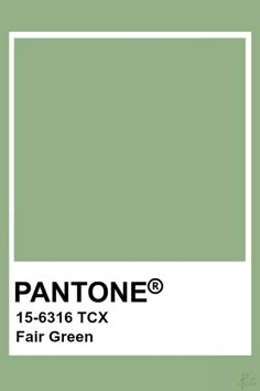 pantone's green color is shown with the words, 1 - 6316 tcx