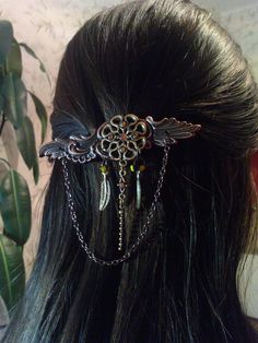 Jewelry-Hair Pin by tokaracer.deviantart.com Jewelry Hair, Steampunk Style, Steampunk Clothing, Diy Hair, Bad Hair Day, Steampunk Fashion