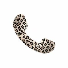 an animal print phone is shown against a white background with the letter s on it