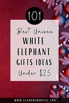 Adult unisex white elephant gifts under $25, best white elephant gifts for work White Elephant Gifts For Work, White Elephant Gift Ideas, Elephant Gift Ideas, Yankee Swap, Best White Elephant Gifts, Holiday Gift Exchange, Cheap Halloween Costumes