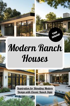 ♥ Searching for the perfect modern ranch house inspiration? 🏡 Explore the charm of this 70s ranch exterior remodel featuring a sleek design with luxurious ranch house decor. Ideal for those who love ranch style homes and stylish interior design. 🌿 #ranchhouse #ranchstylehomes #modernranchhouse #ranchhousedecor #ranchremodel