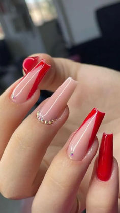 Pretty Nail Art Designs, Nail Art Ideas, Cute Acrylic Nails, Nail Trends, Beauty Nails, Toe Nails, Simple Nails, Red Nails