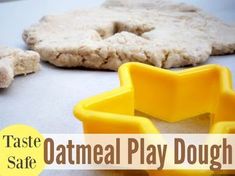 doughnuts and pastries on a table with the words, taste oatmeal play dough