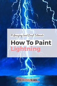 lightning with the title how to paint lightning